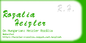 rozalia heizler business card