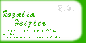 rozalia heizler business card